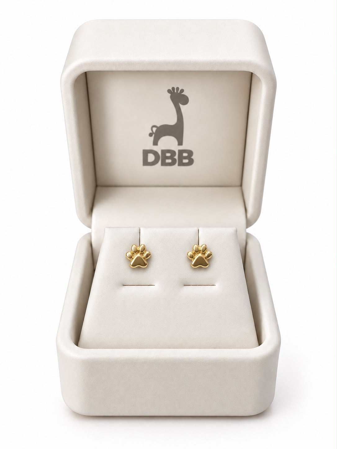 Mystic Aretes Oro Amarillo Huellitas /4mm /14K
