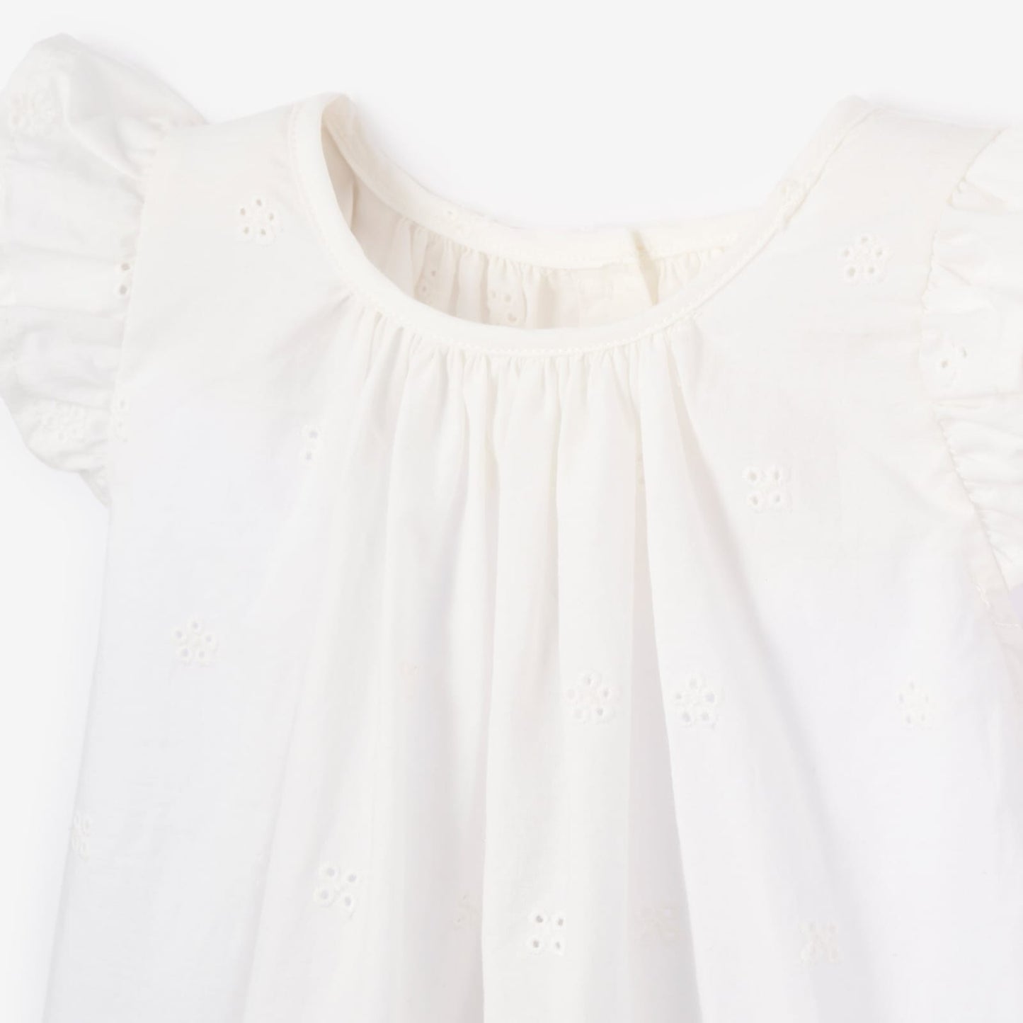 Elegant Baby Eyelet Top w/ Swan Toile Bloomers