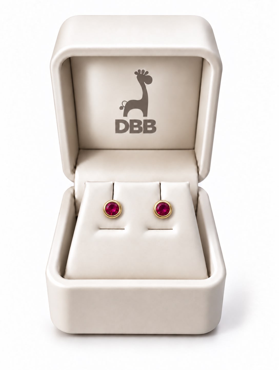 Mystic Aretes Oro Amarillo Circonia Vino /Bisel /4mm /14K
