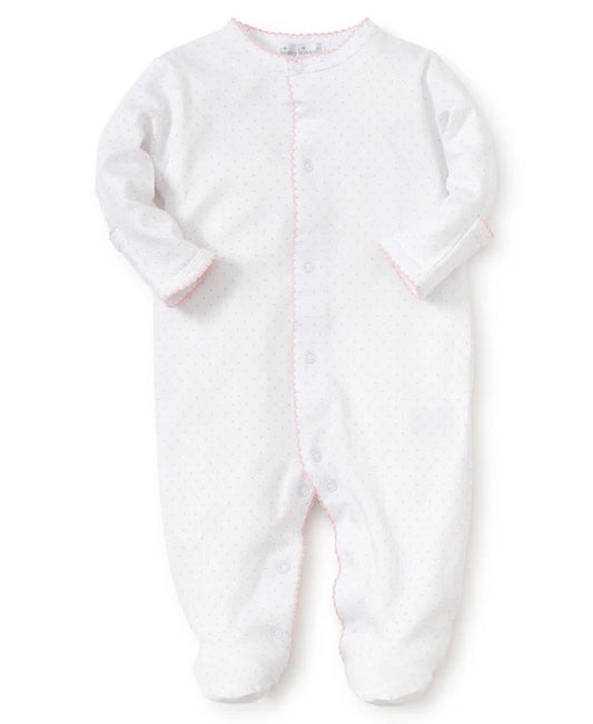 Kissy Kissy New Kissy Dots Print Footie White/Pink