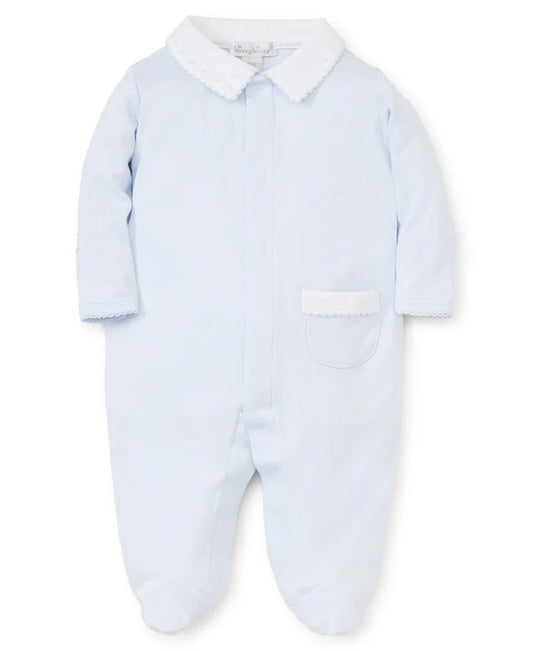 Kissy Kissy New Beginnings Footie w/Collar Blue