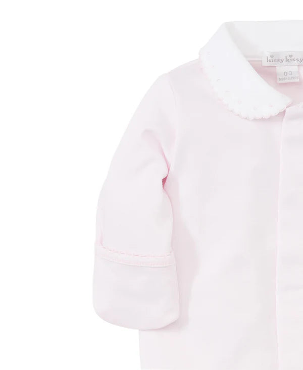 Kissy Kissy New Beginnings Footie w/Collar Pink