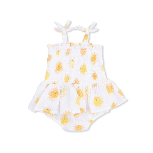 Angel Dear Happy Suns - Smocked Bubble with Skirt