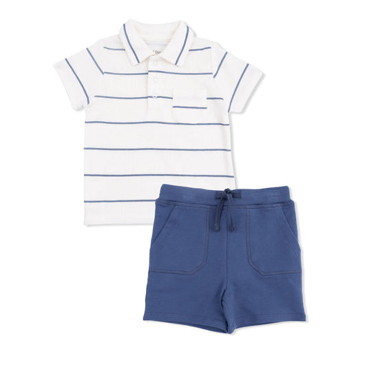 Angel Dear Vintage Stripe - Polo with Casual Short
