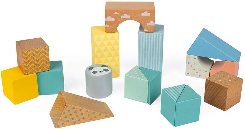 Janod Pull-Along Blocks Cart