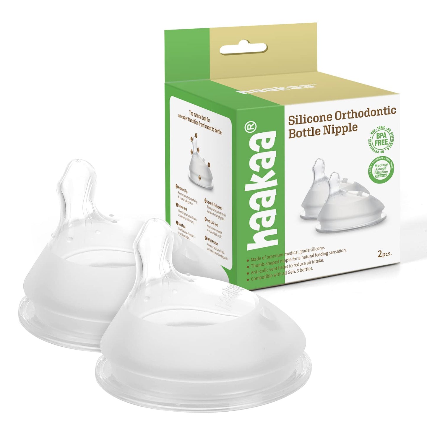 Haakaa Silicone Orthodontic Bottle Nipple