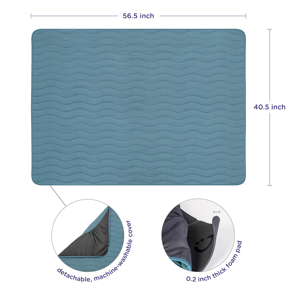 Ubbi Padded Floor Mat & Washable Muslin Cover