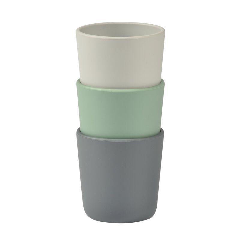 Beaba Set OF 3 Silicone Cups Grey/Sage/Velvet