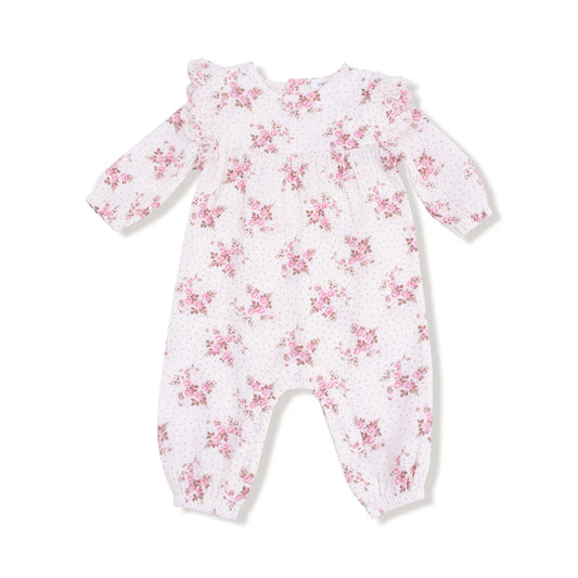 Angel Dear Belle Rosette Dot - L/S Petal Ruffle Romper