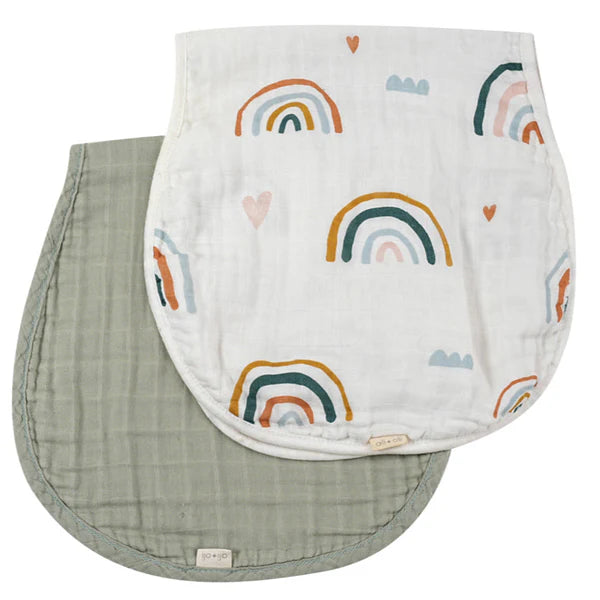 Ali+Oli Bamboo Muslin Burp Cloth 2-Pack