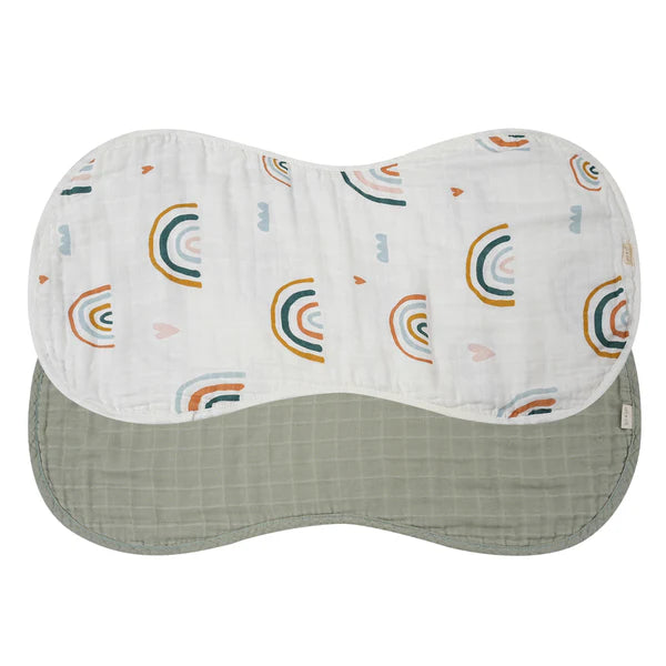 Ali+Oli Bamboo Muslin Burp Cloth 2-Pack