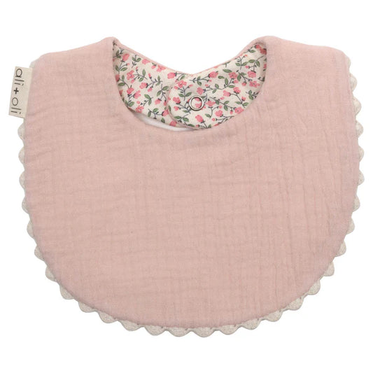 Ali+Oli Muslin Cotton Baby Bib Double Sided