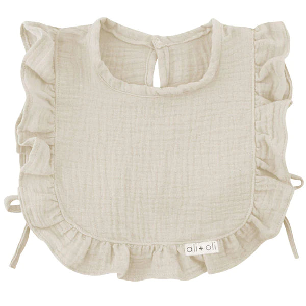 Ali+Oli Muslin Cotton Ruffle Baby Bib