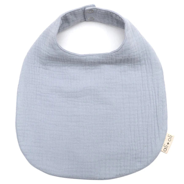 ALI+OLI MUSLIN COTTON SNAP BABY BIB