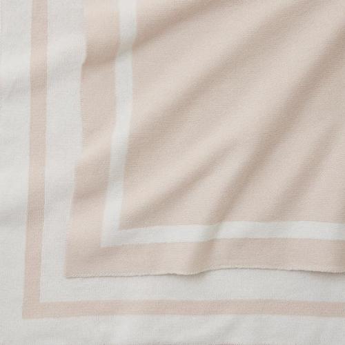 Elegant baby Blanket Blush Pink Tuxedo stripe