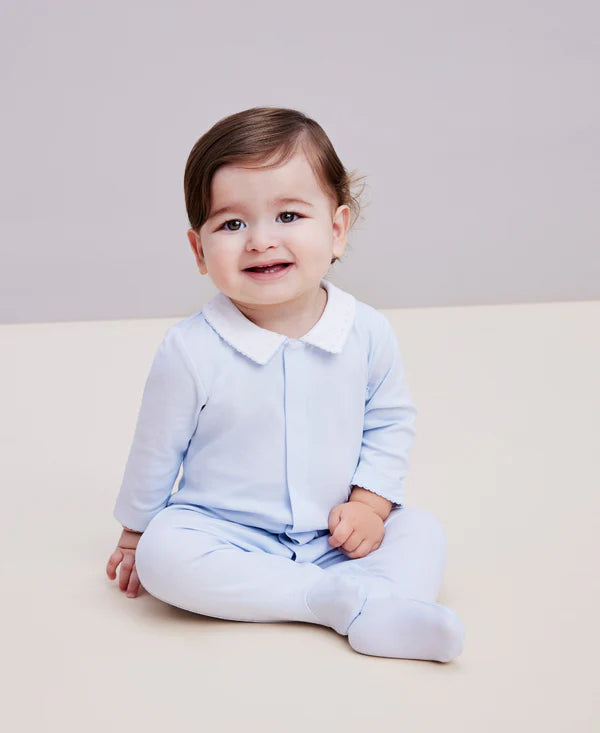 Kissy Kissy New Beginnings Footie w/Collar Blue