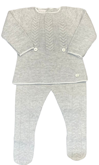 Paz Rodriguez CTO. Jubon + Polaina Niño "Pulgarcito" Grey
