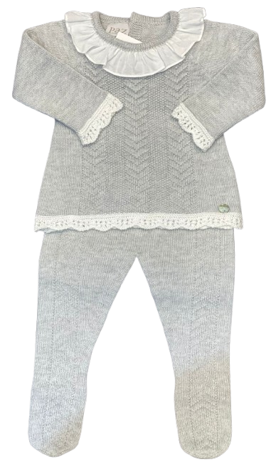 Paz Rodriguez CTO. Jubon + Polaina Niña "Pulgarcito" Grey