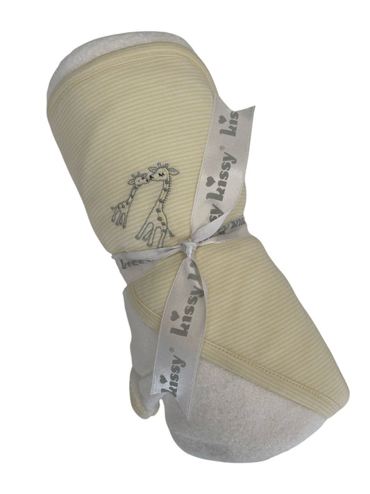 Kissy Kissy Giraffe Generations Stripe Towel w/Mitt