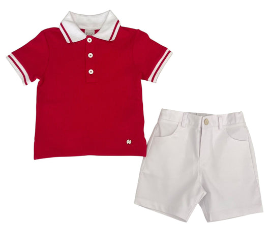 Paz Rodriguez CTO. Polo + Shorts "Rias" Rojo