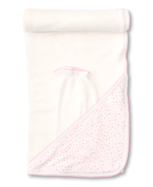 Kissy Sweethear-Hooded Towel w/ Mitt Set