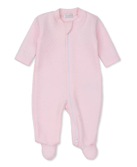 Kissy Kissy Classic Jacquar-Jacquard Footie w/ Zip