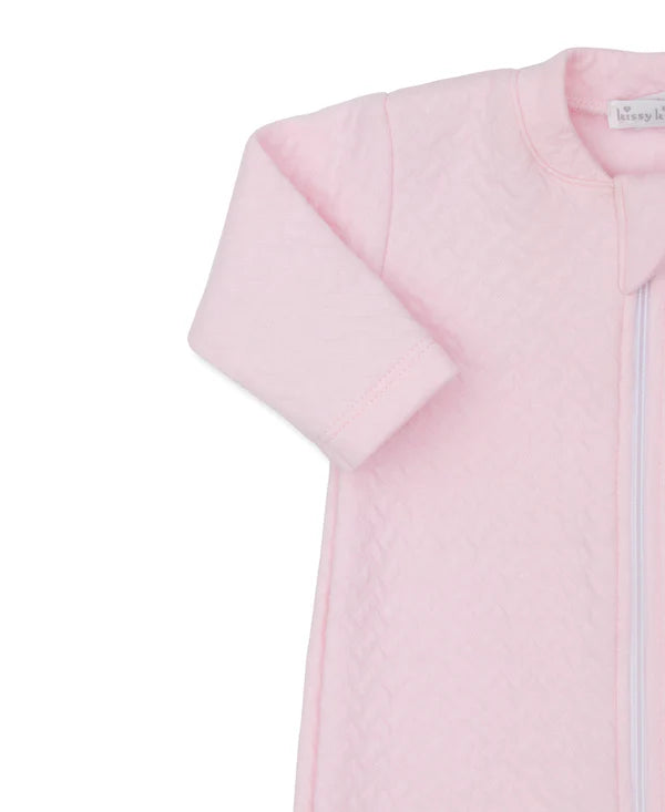 Kissy Kissy Classic Jacquar-Jacquard Footie w/ Zip