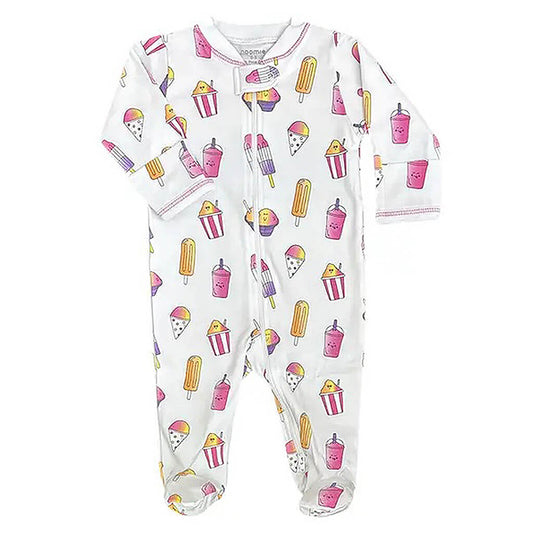 Noomie Ziper Footie Pink Ice Cones