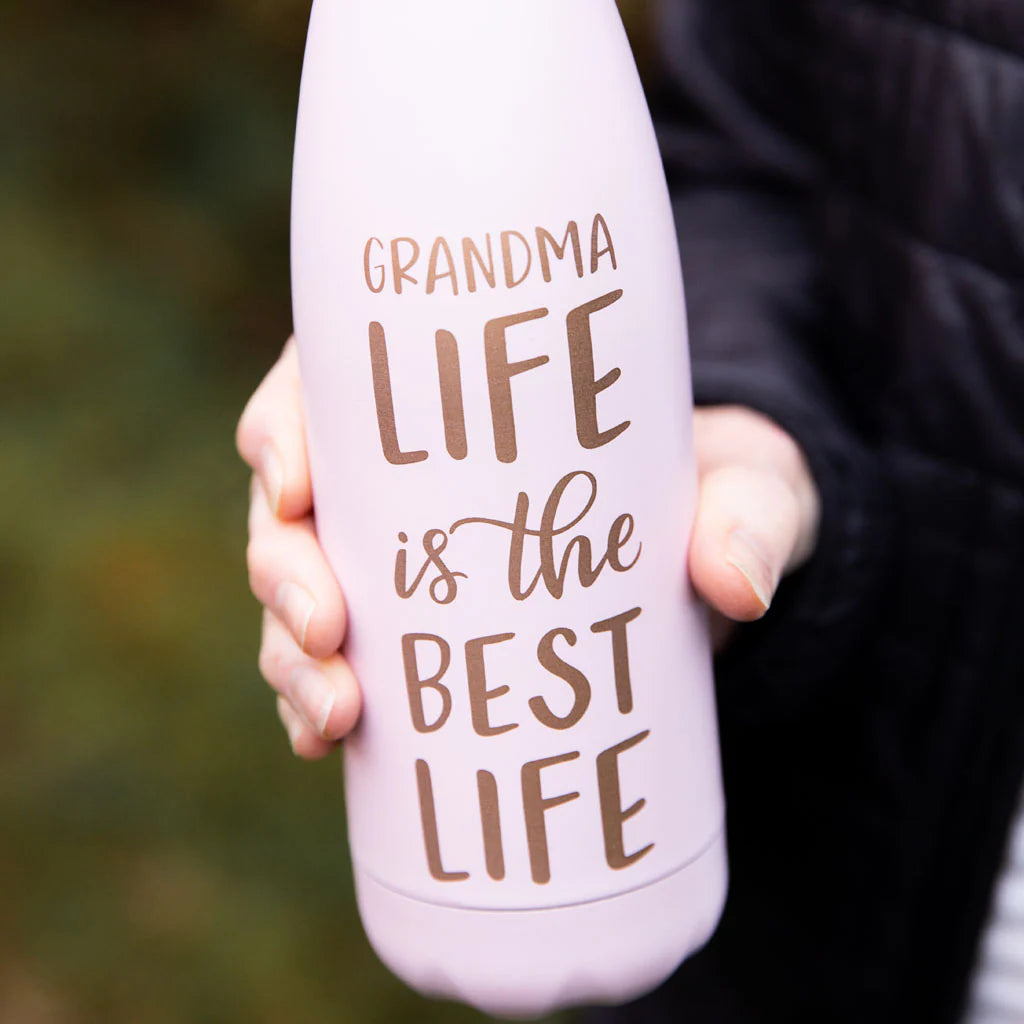 Pearhead "Grandma Life is the Best Life" Water Bottle Pink