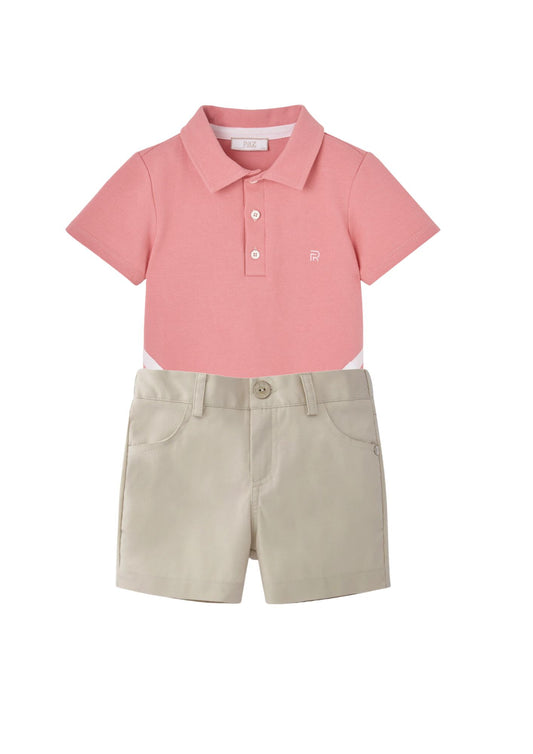 Paz Rodriguez Camisa Polo + Pantalon Corto "Baño V26" Orquides