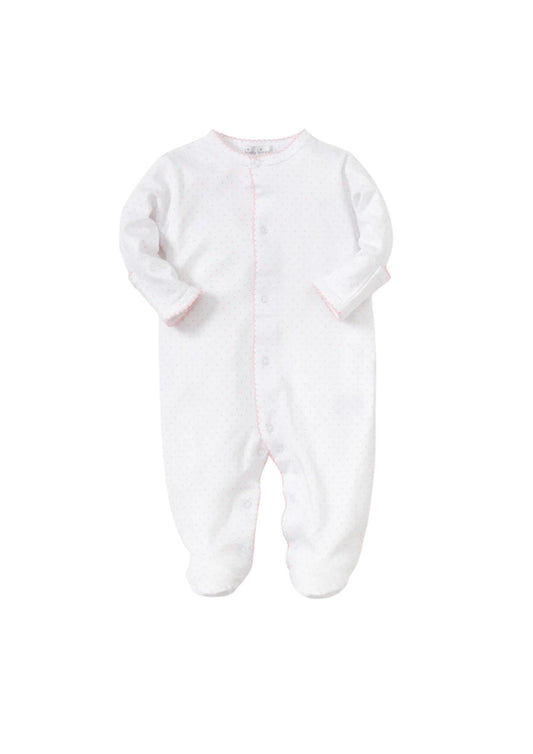 Kissy Kissy New Kissy Dots Print Footie White/Pink