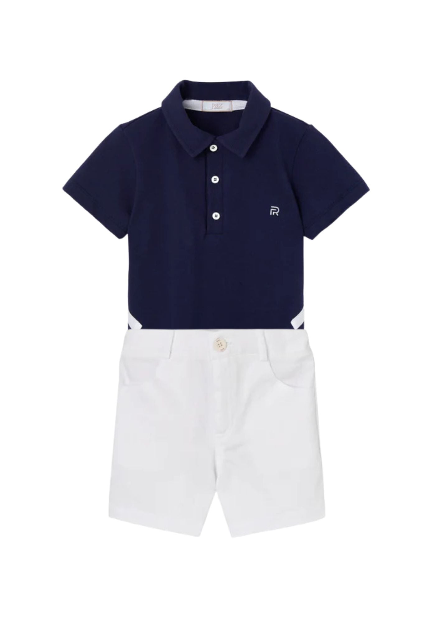 Paz Rodriguez Camisa Polo + Pantalon Corto "Baño V26" Marino