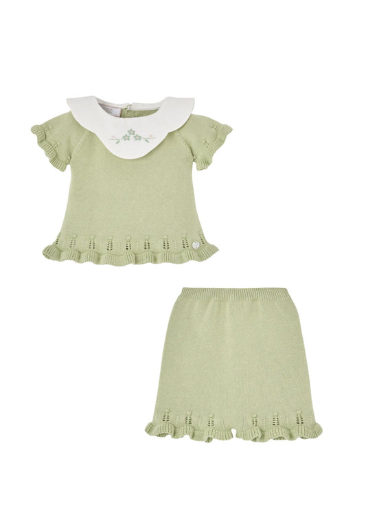 Paz Rodriguez CTO. Jubon + Pantalon "Frescura" Verde Oliva