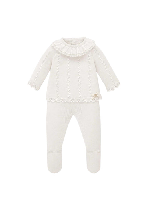 Paz Rodriguez CTO. Jubon + Polaina "Minino" Crudo/Beige