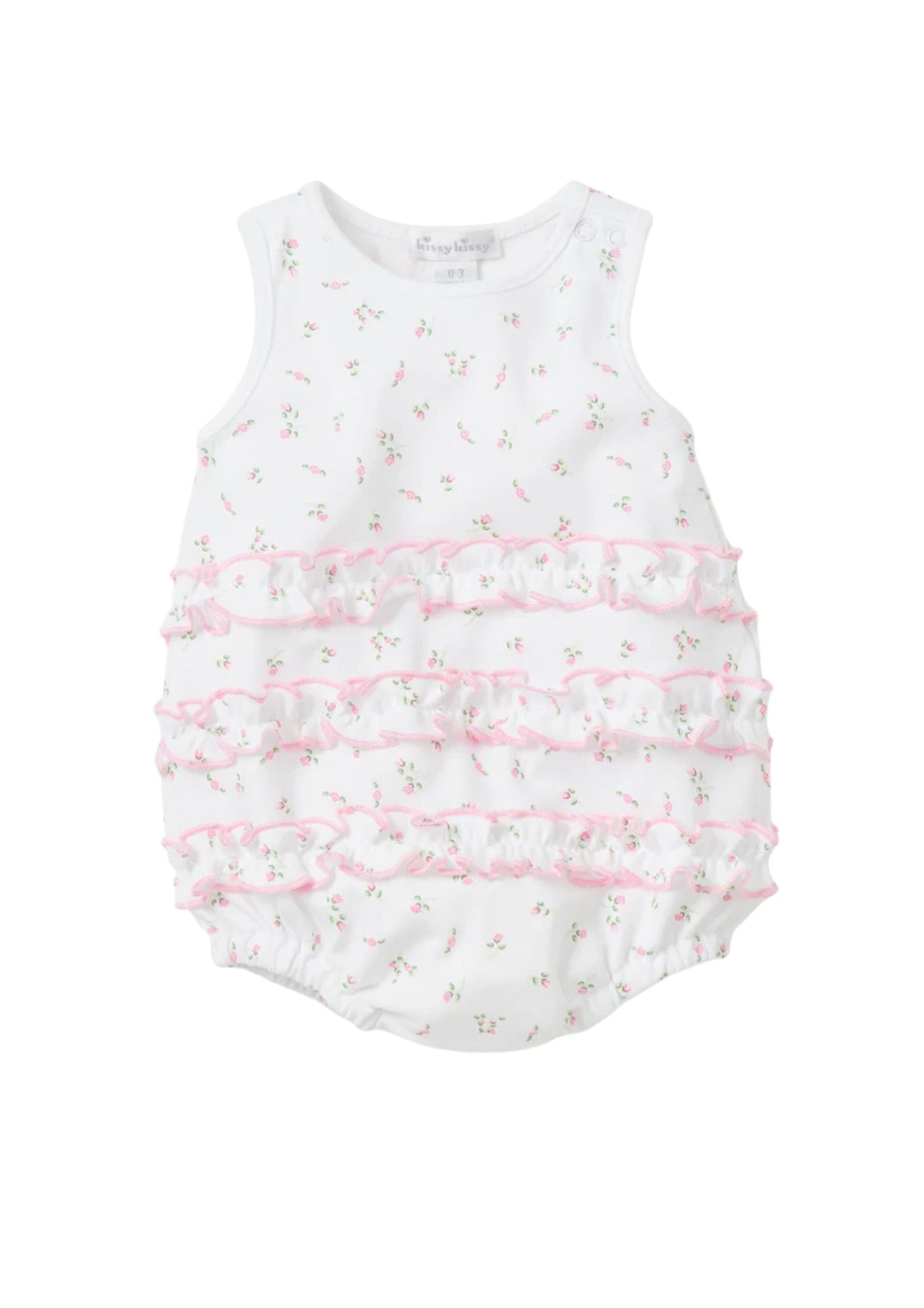 Kissy Kissy Garden Print Ruffle Bubble White