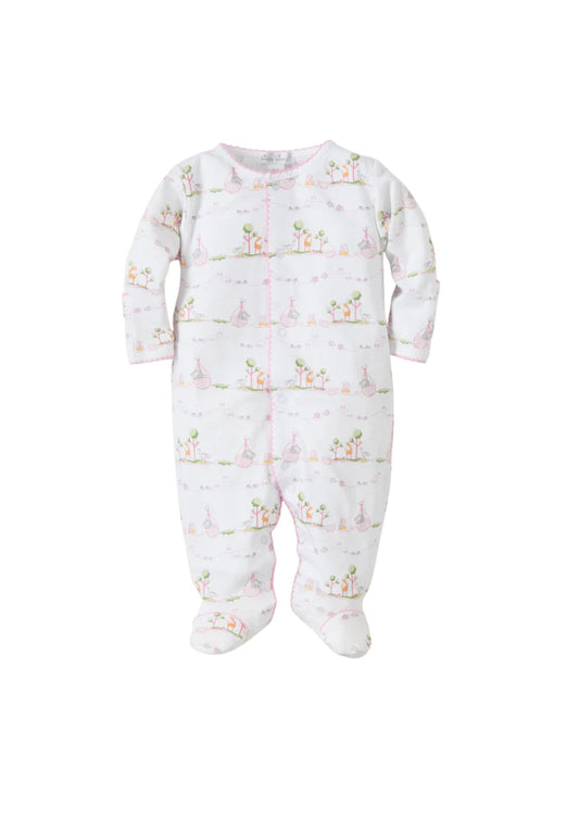 Kissy Kissy Noahs Print Footie Pink