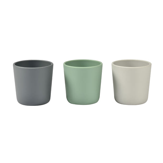 BEABA SET OF 3 SILICONE CUPS GREY