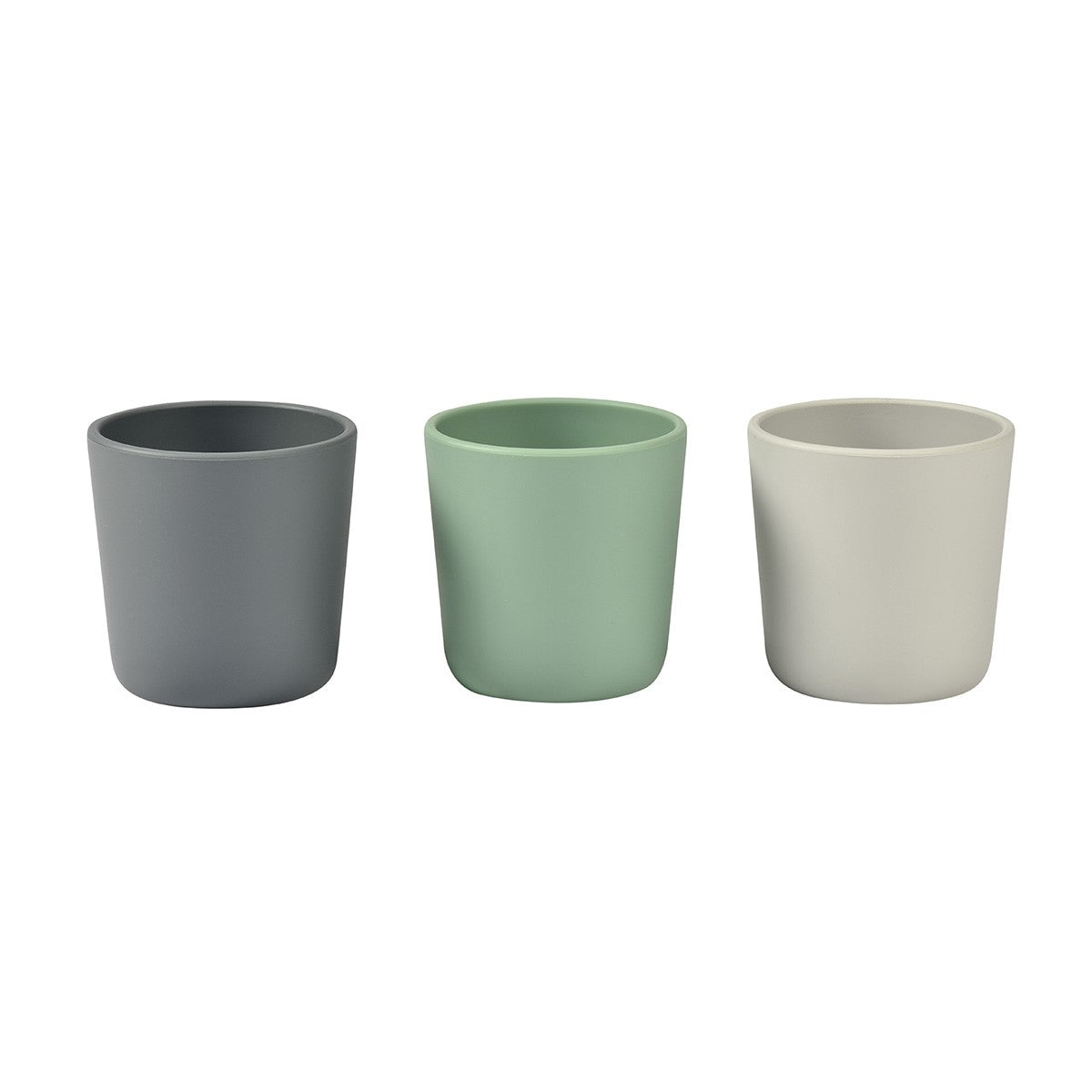 Beaba Set OF 3 Silicone Cups Grey/Sage/Velvet