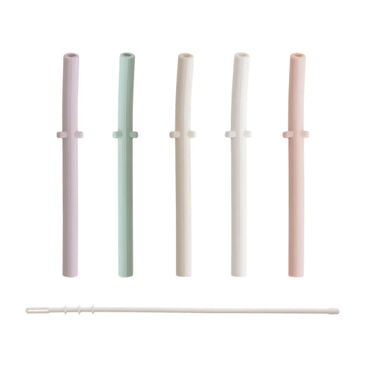 Mushie Silicone Replacement Straws - 5 Pack