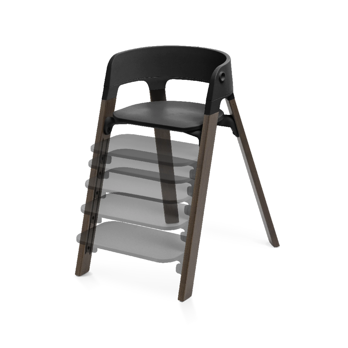Stokke Steps High Chair (Black / Warm Brown)