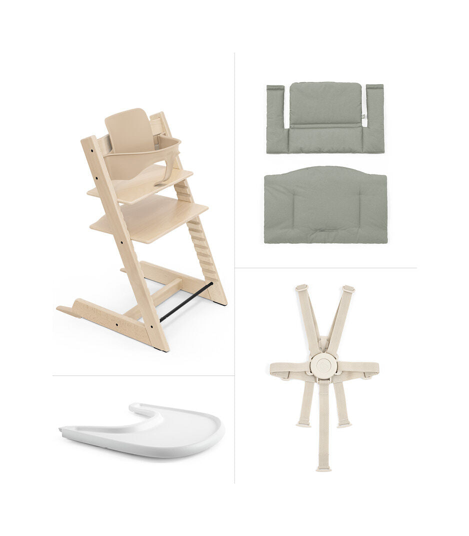 Stokke Tripp Trapp Wood High Chair With Tray