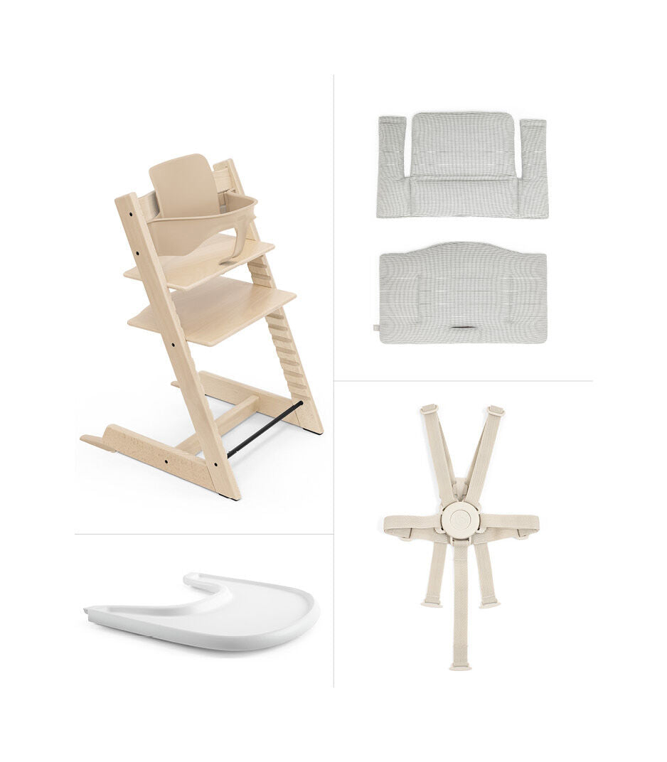Stokke Tripp Trapp Wood High Chair With Tray