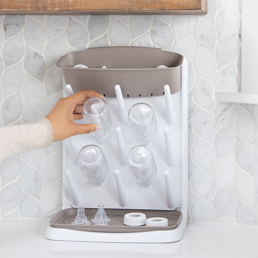 Ubbi Vertical Bottle Drying Rack Gray