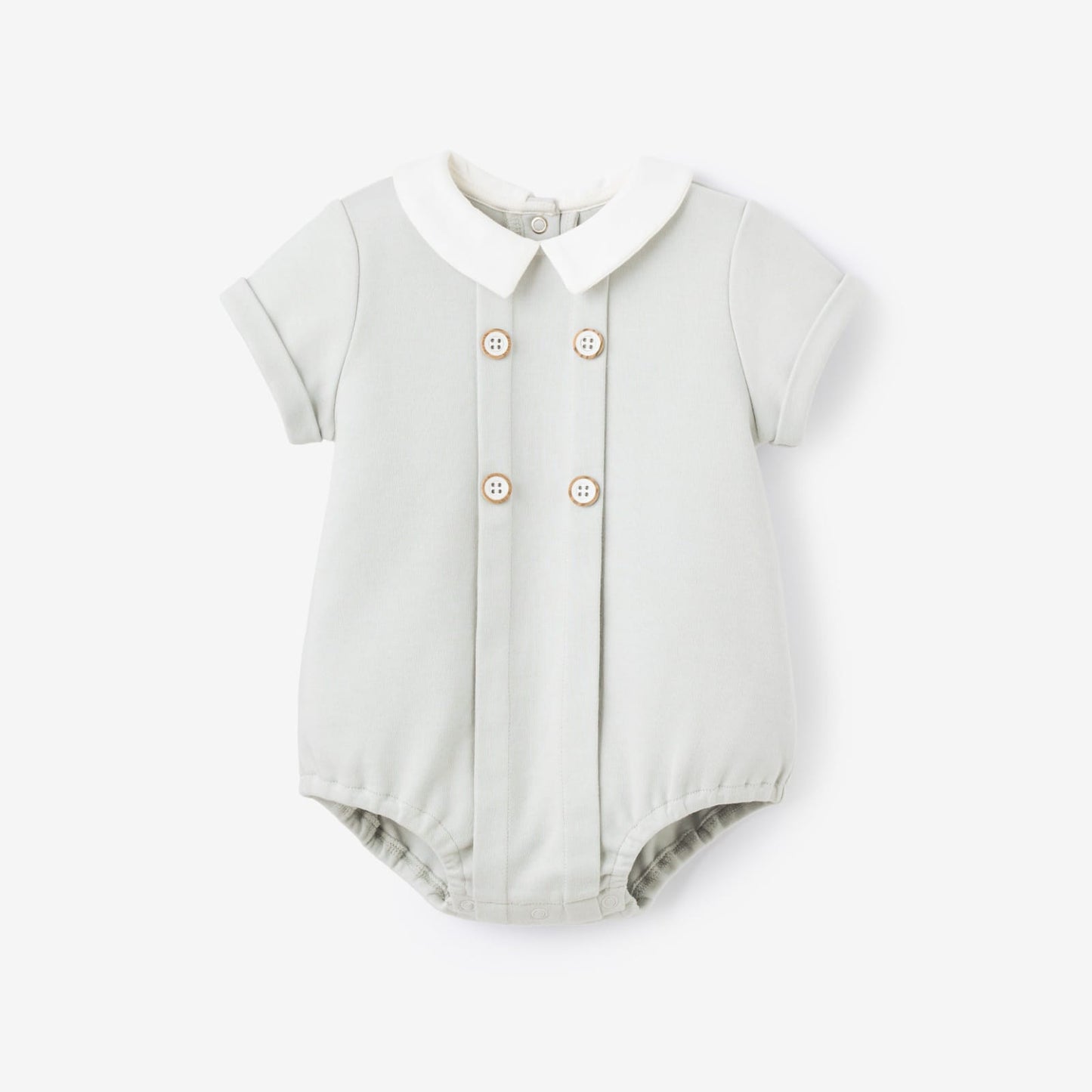 Elegant Baby Gray Interlock Nautical Bubble