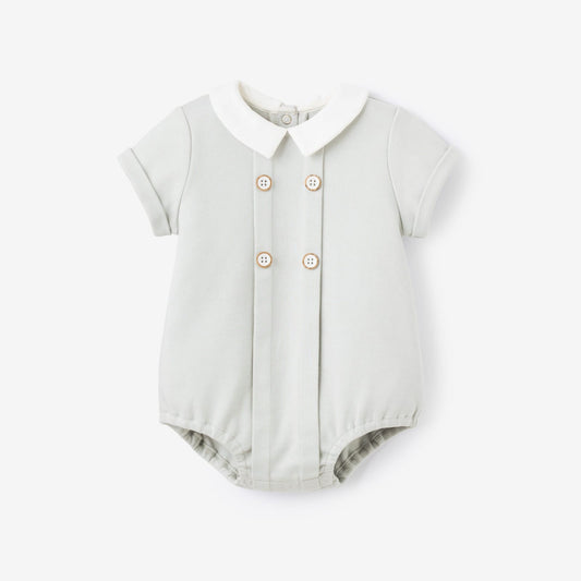 Elegant Baby Gray Interlock Nautical Bubble