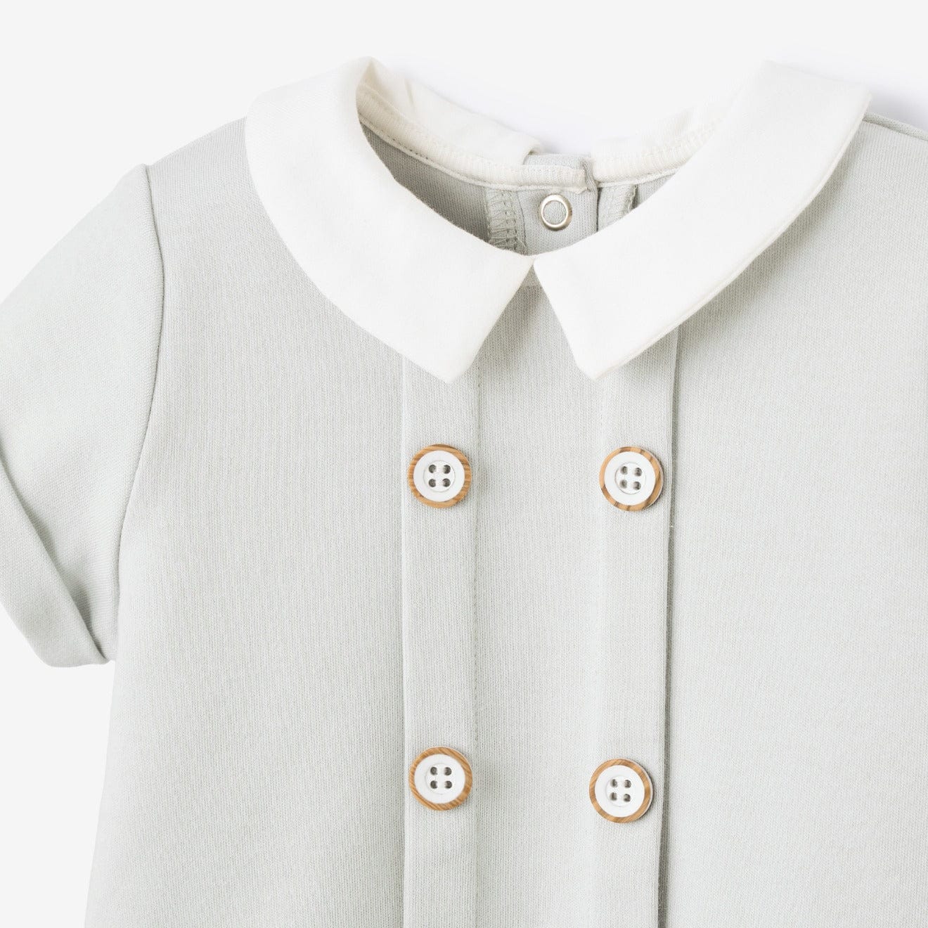 Elegant Baby Gray Interlock Nautical Bubble