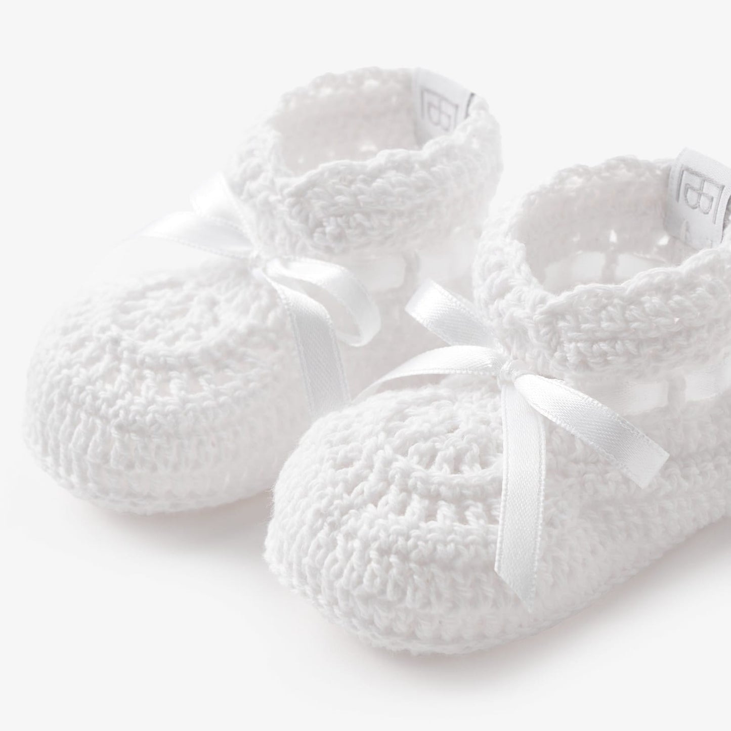 Elegant Baby White Crochet Bootie 0-6 Months