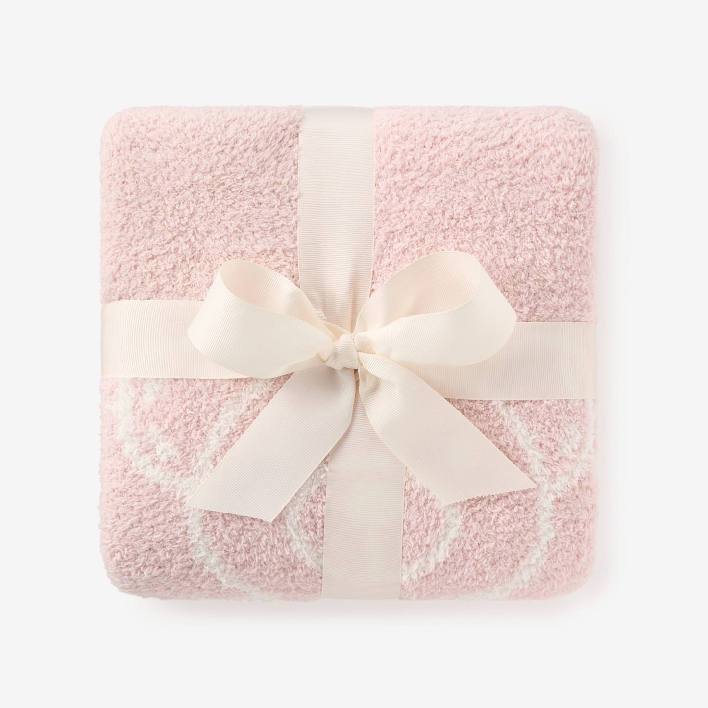 Elegant Baby Pale Teddy Bear Feather Knit Baby Blanket