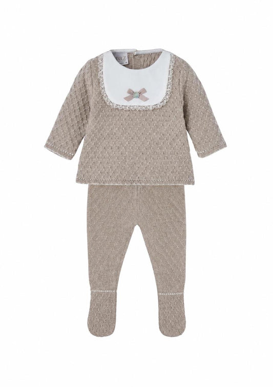 Paz Rodriguez CTO. Jubon + Polaina "Pony" Angora Beige