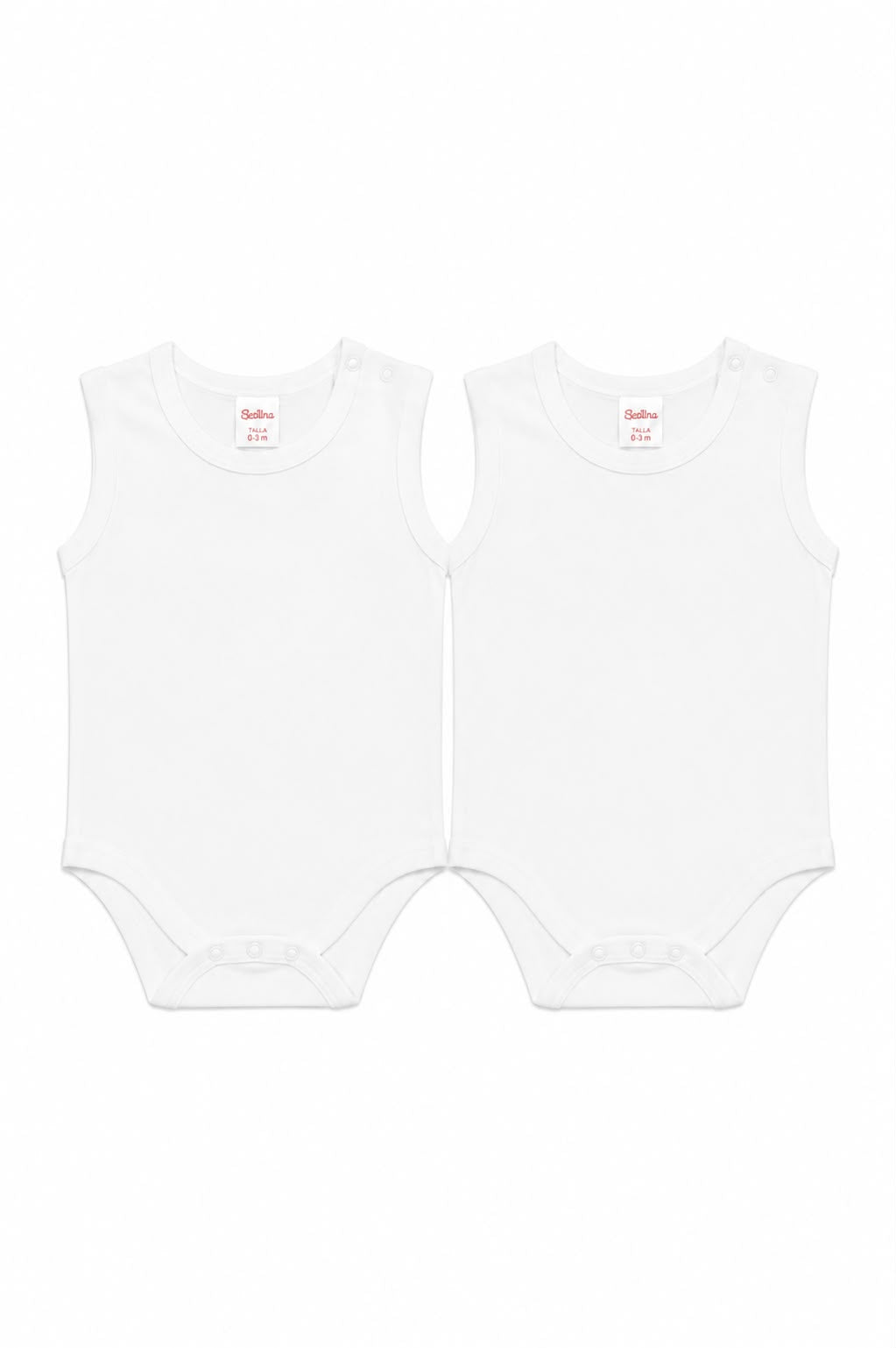 Stellina Set 2 Bodys sin Manga Blancos